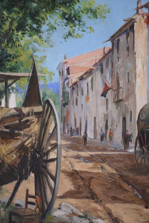 JOSEP VENTOSA DOMÈNECH (1897-1982). "CALLE DE UN PUEBLO DE 