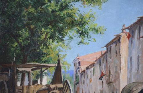 JOSEP VENTOSA DOMÈNECH (1897-1982). "CALLE DE UN PUEBLO DE 