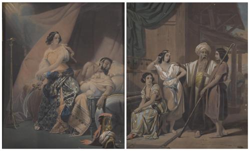 DESPUÉS DE FREDERIC SCHOPIN (1804-1880). "Jacob en la sala de Labán" y "Judith y Holofernes".