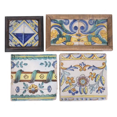 SET OF ASSORTED TILES, 18TH CENTURY.