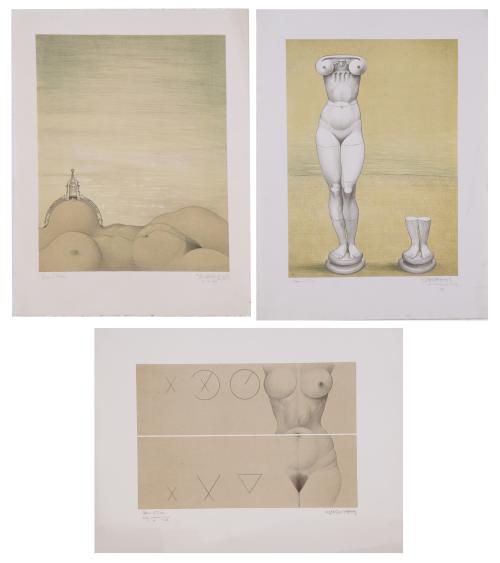 JOSEP MARIA SUBIRACHS (1927-2014). Set of 3 lithographs.