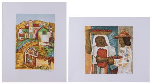 MIRTA DUBISCHARD (20TH CENTURY).  Set of 2 lithographs.