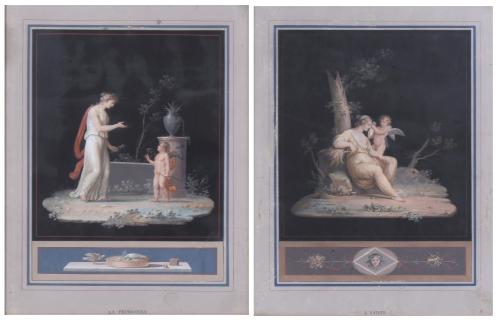 ESCUELA ITALIANA, SIGLO XIX. "L'ESTATE" y "LA PRIMAVERA", ca. 1830-1840.