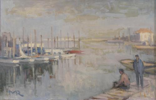 JOSEP MARTÍNEZ ROMERO (1911-?). "Puerto Arenys", 1975.