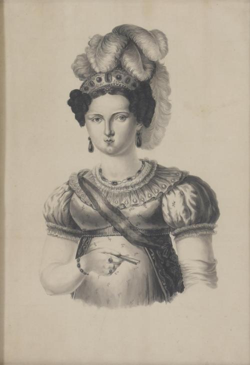 19TH CENTURY, SPANISH SCHOOL. "MARIA JOSEFA AMALIA DE SAJONIA".