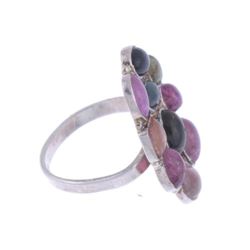 RING WITH COLOURED TOURMALINES.