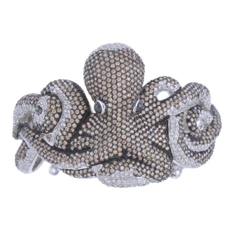 BRAZALETE EN FORMA DE PULPO CON CIRCONITAS