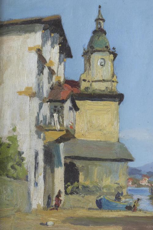 RAMÓN SANVICENS MARFULL (1917-1987). "PUEBLO COSTERO".