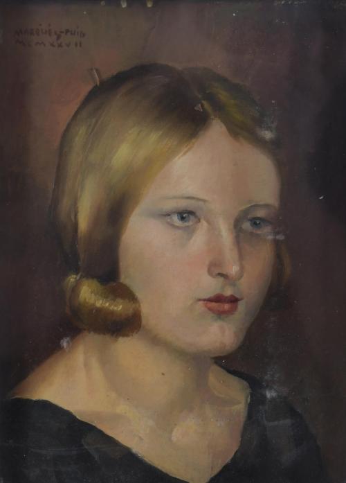 JOSEP MARIA MARQUES PUIG (1890-1950). "RETRATO FEMENINO", 1927.