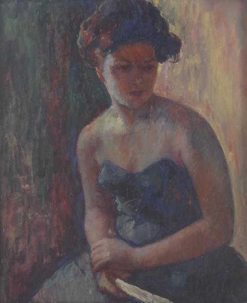 LLUÍS CANALS (1947). "MUJER SENTADA".