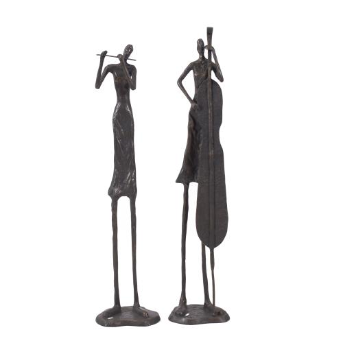 AFTER MODELS BY ALBERTO GIACOMETTI (1901 - 1966). "COUPLE OF MUSICIANS".