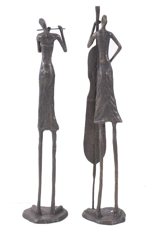 AFTER MODELS BY ALBERTO GIACOMETTI (1901 - 1966). "COUPLE O