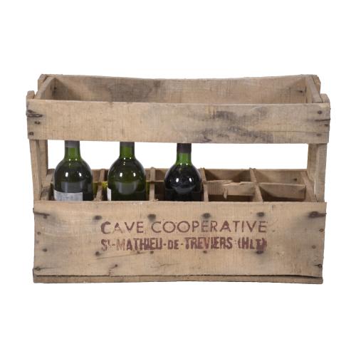 COOPERATIVE SAINT MATHIEU. CAJA DE VINO CON TRES BOTELLAS. 