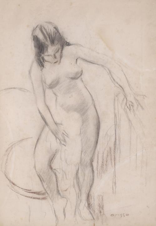 ALFRED OPISSO CARDONA (1907-1980). Sketch of a female nude.