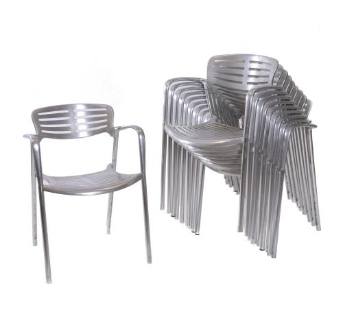 JORGE PENSI (1946). SET OF TEN CHAIRS, "TOLEDO" MODEL FOR AMAT, 1988.