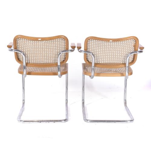 MARCEL BREUER (1902 - 1981). SET OF FOUR "CESCA" CHAIRS WIT