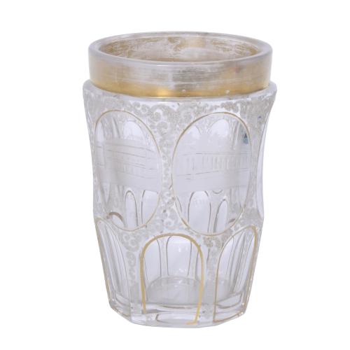 VASO EN CRISTAL DE BOHEMIA, CIRCA 1840.