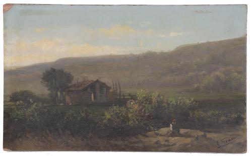 ENRIQUE FERAU (1825-1887).  "PAISAJE".