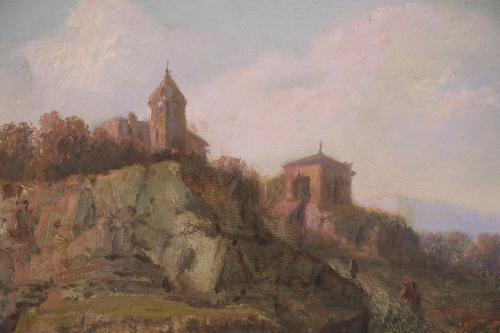 ENRIQUE FERAU (1825-1887).  "PAÍS HACIA EL AMANECER".