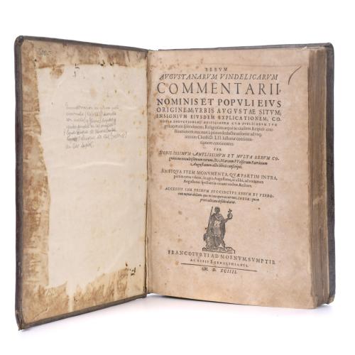 RERUM AUGUST ANARUM VINDELICARIUM COMMENTARII, NOMINIS ET POPULI EIUS ORIGINEM, URBIS AUGUSTAE SITUM, INSIGNIUM EIUSDEM EXPLICATIONEM..., 1594