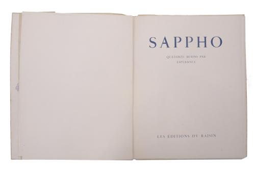 ESPÉRANCE. QUATORZE BURINS PAR ESPÉRANCE, SAPHO,1944.