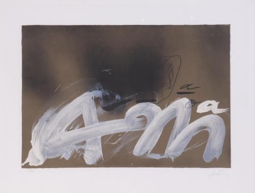 ANTONI TÀPIES (1923-2012). "A.M", 1982.