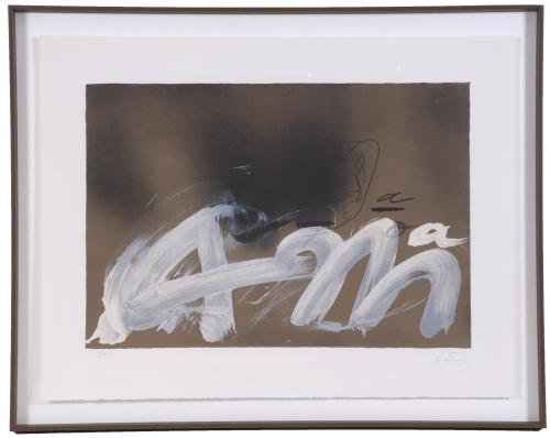 ANTONI TÀPIES (1923-2012). "A.M", 1982.