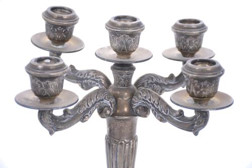 PAIR OF SILVER CANDELABRA, SECOND HALF OF THE 20TH CENTURY. 