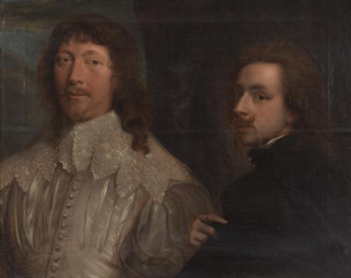 SEGUIDOR DE ANTON VAN DYCK - ESCUELA FLAMENCA SIGLO XVII. "SIR ENDYMION PORTER AND ANTON VAN DYCK".