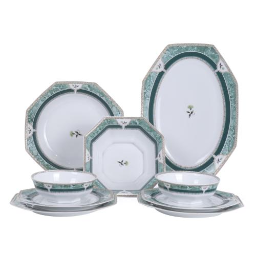 ANCIENNE MANUFACTURE ROYALE FROM LIMOGES. "HADRIEN" MODEL TABLEWARE.