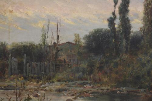 JOSEP ARMET I PORTANELL (1843-1911) "PAISAJE FLUVIAL".