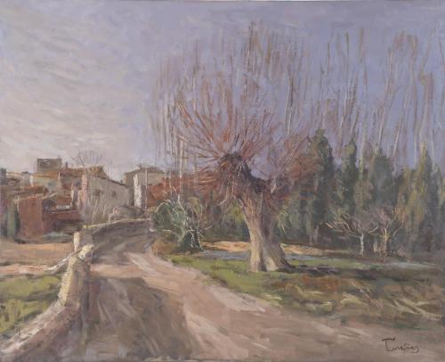 JOSEP CRUAÑAS FAGES (1942). "ENTRADA DE PUEBLO".