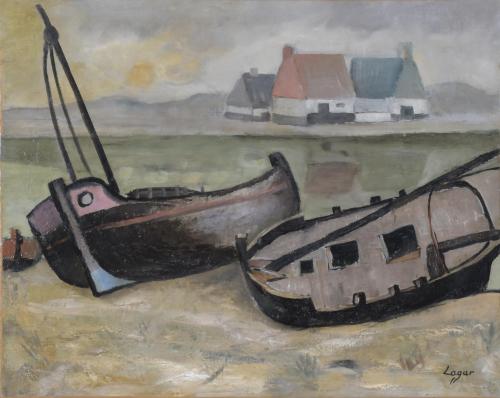 CELSO LAGAR (1891-1966).  "BARCAS VARADAS".