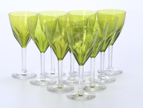 SET OF TEN GOBLETS, 20TH CENTURY.