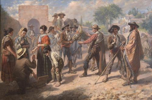 J. MARTIN (XIX-XX). "MERCADILLO", 1876.