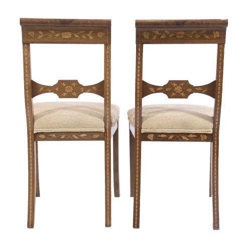 SET OF FOUR DUTCH CHAIRS, AFTER REGENCY MODELS, 19TH CENTUR