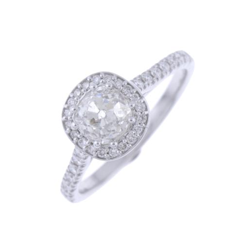 ART DECO STYLE ROSETTE RING WITH DIAMONDS