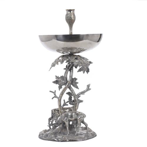 CENTREPIECE WITH CANDLESTICK, 20TH CENTURY.