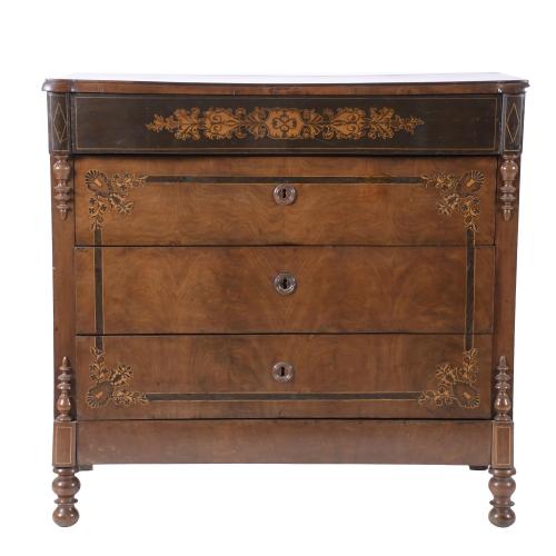 MARY CHRISTINE'S REGENCY CHEST OF DRAWERS, 19TH CENTURY.