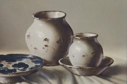 MANUEL BLESA (1945). "CERAMIC STILL LIFE", 1987.