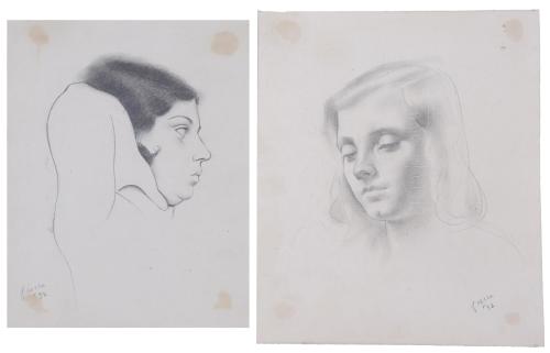 FRANCESC SERRA CASTELLET (1912-1976). Pareja de "RETRATOS FEMENINOS", 1932.