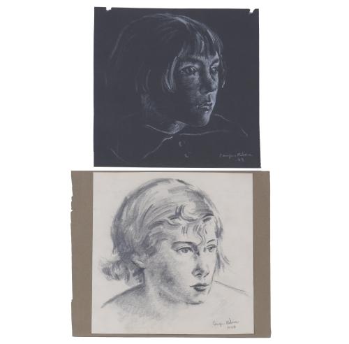 FRANCISCO CAMPS RIBERA (1895-1992).  Set of 3 women's portraits.