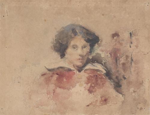 19TH CENTURY CATALAN SCHOOL. "SKETCH FOR A PORTRAIT".