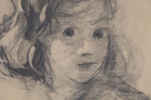 ERNEST SANTASUSAGNA (1900-1964). "GIRL&#39;S PORTRAIT".