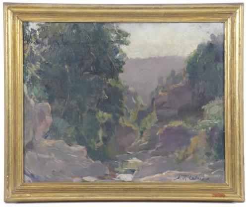 ALEXANDRE DE CABANYES MARQUES (1877-1972). "Paisaje".