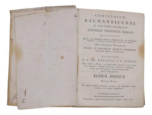 ANTONIO DE SAN JOSÉ (1716 - 1794).  COMPENDIUM SALMANTICENS