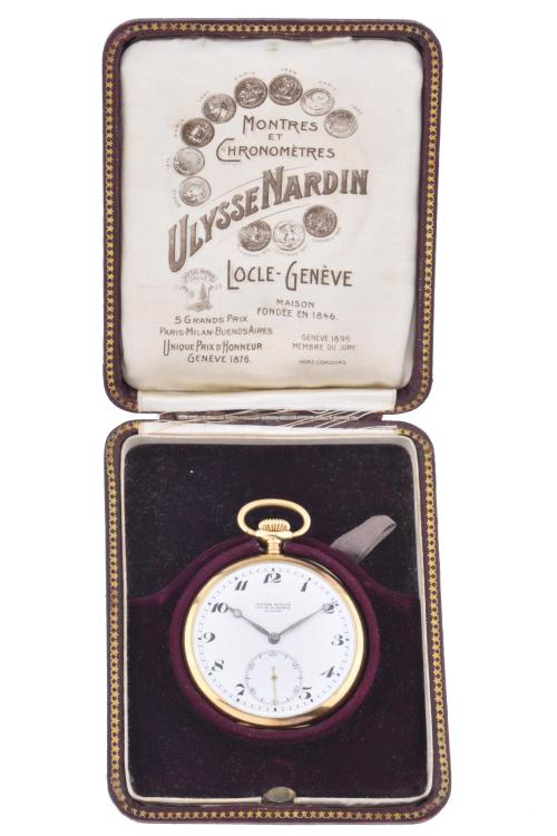 ULYSSE NARDIN, GOLD POCKET WATCH