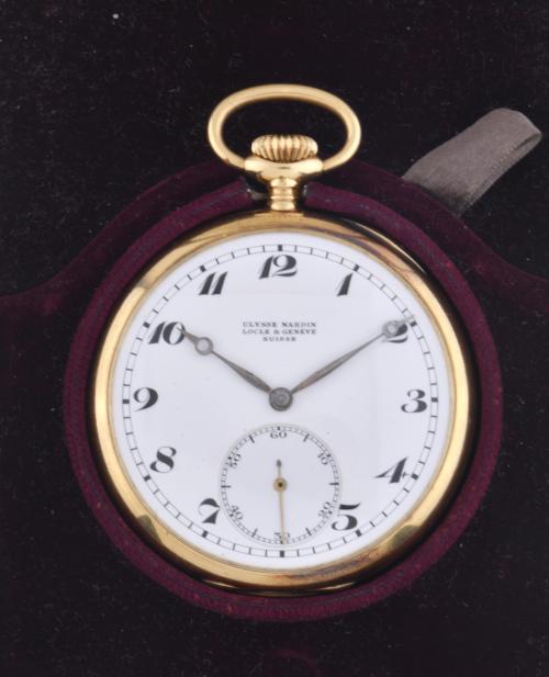 ULYSSE NARDIN, GOLD POCKET WATCH