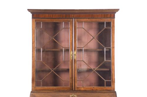 GEORGE II BOOKCASE BUREAU, 19TH CENTURY.