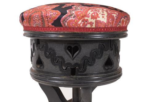 VICTORIAN STYLE PIANO STOOL, 20TH CENTURY.